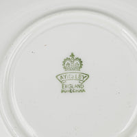 AYNSLEY Cup & Saucer C1031 Hand Painted Cabbage Roses - Cobalt Ground