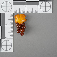 Gold Plated Two-Tone Amber Grapes And Leaf Brooch