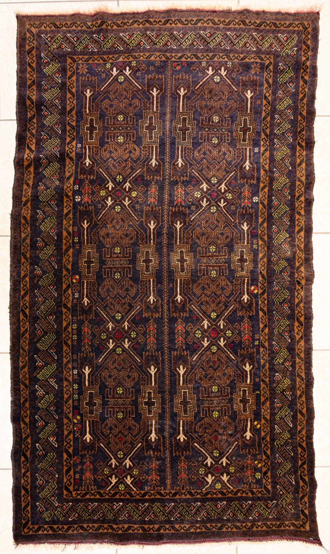 Hand Knotted Wool Baluchi Style Rug