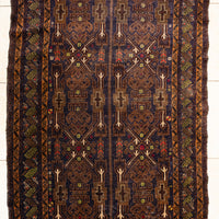 Hand Knotted Wool Baluchi Style Rug
