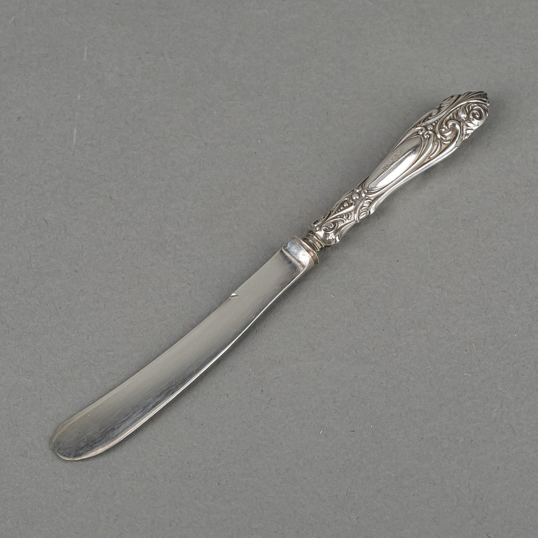 HENRY GREAVES Sterling Handle Silverplate Knives Set Of 6 - Boxed