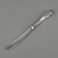 HENRY GREAVES Sterling Handle Silverplate Knives Set Of 6 - Boxed