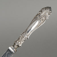 HENRY GREAVES Sterling Handle Silverplate Knives Set Of 6 - Boxed