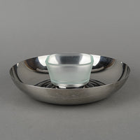 ALESSI KF01 Salsa Stainless Steel Chip & Dip Servers 2pcs D9"