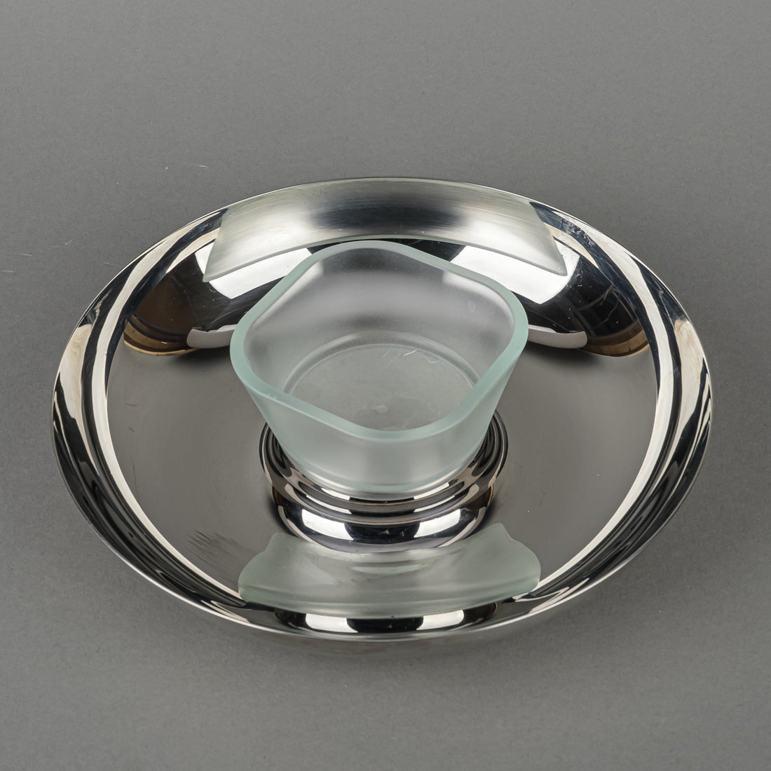 ALESSI KF01 Salsa Stainless Steel Chip & Dip Servers 2pcs D9"