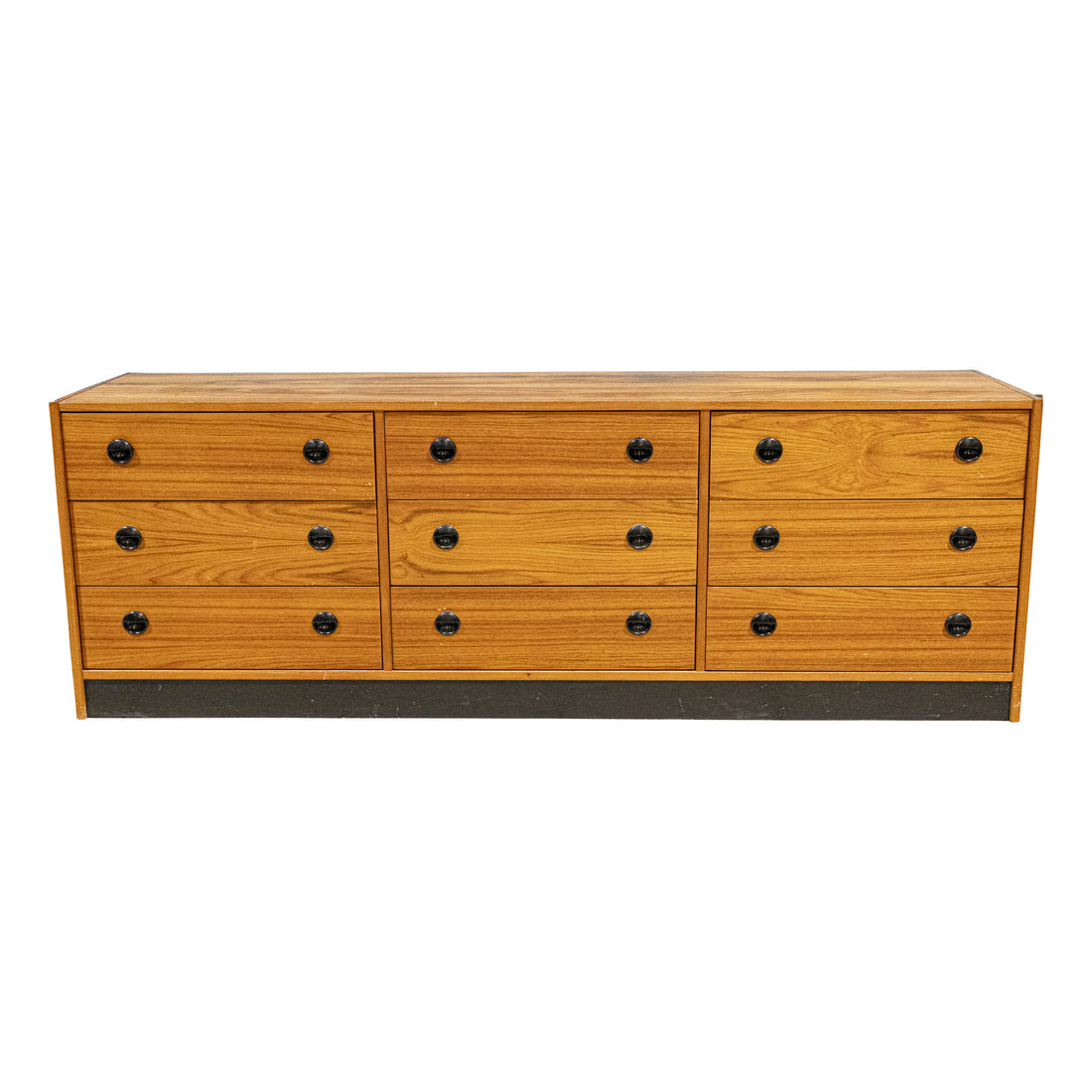 Teak Nine-Drawer Dresser