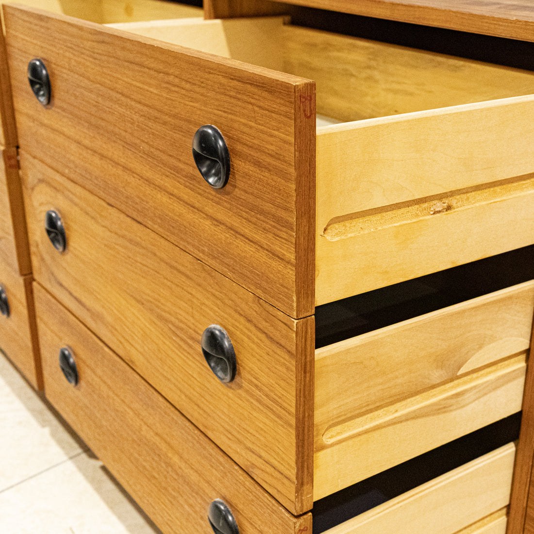Teak Nine-Drawer Dresser