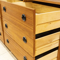 Teak Nine-Drawer Dresser