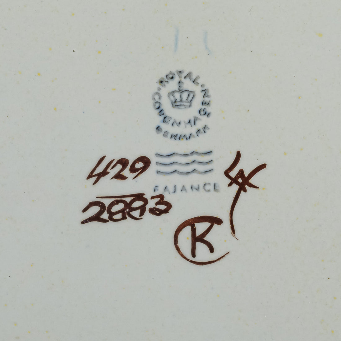 ROYAL COPENHAGEN Marianne Johanson Faience Square Dish 429/2883