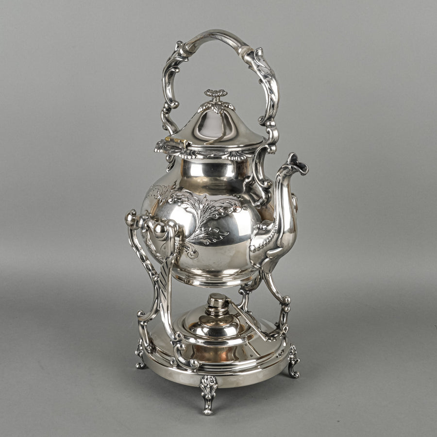 GOLDFEDER SILVERWARE CO Silver Plate Tea & Coffee Service w/Tray 10pcs