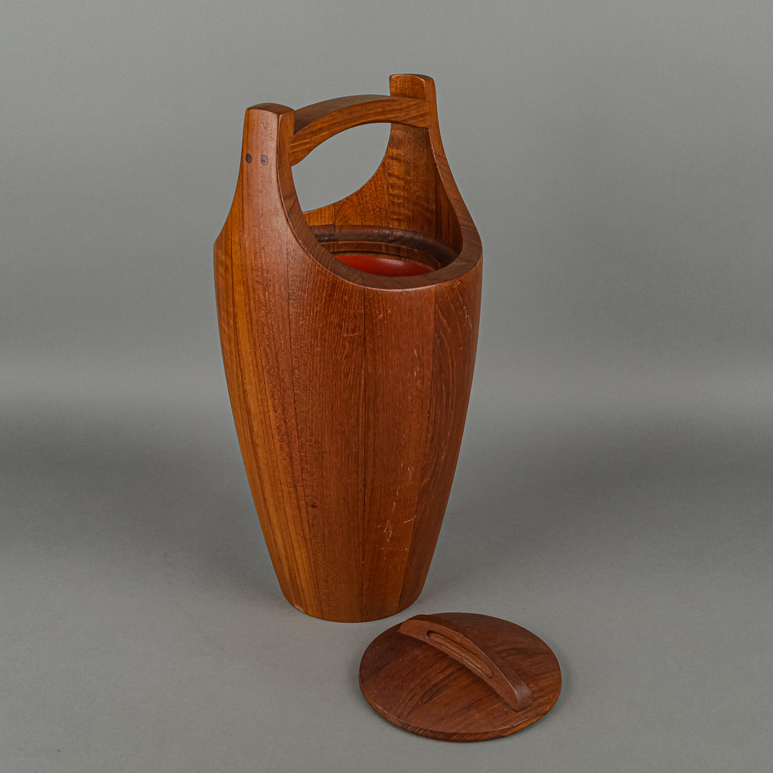 DANSK Jens Quistgaard CONGO Teak Lidded Ice Bucket H15.5"