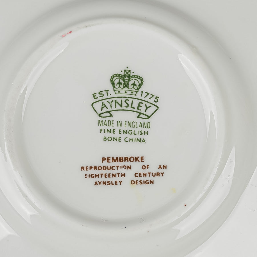 AYNSLEY Pembroke Cup And Saucers - 4 -  8 Pieces