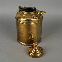 Vintage Brass Lidded Canister With Handle