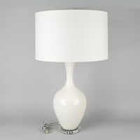 ROBERT ABBEY White Audrey Lamps With Shades Set of 2