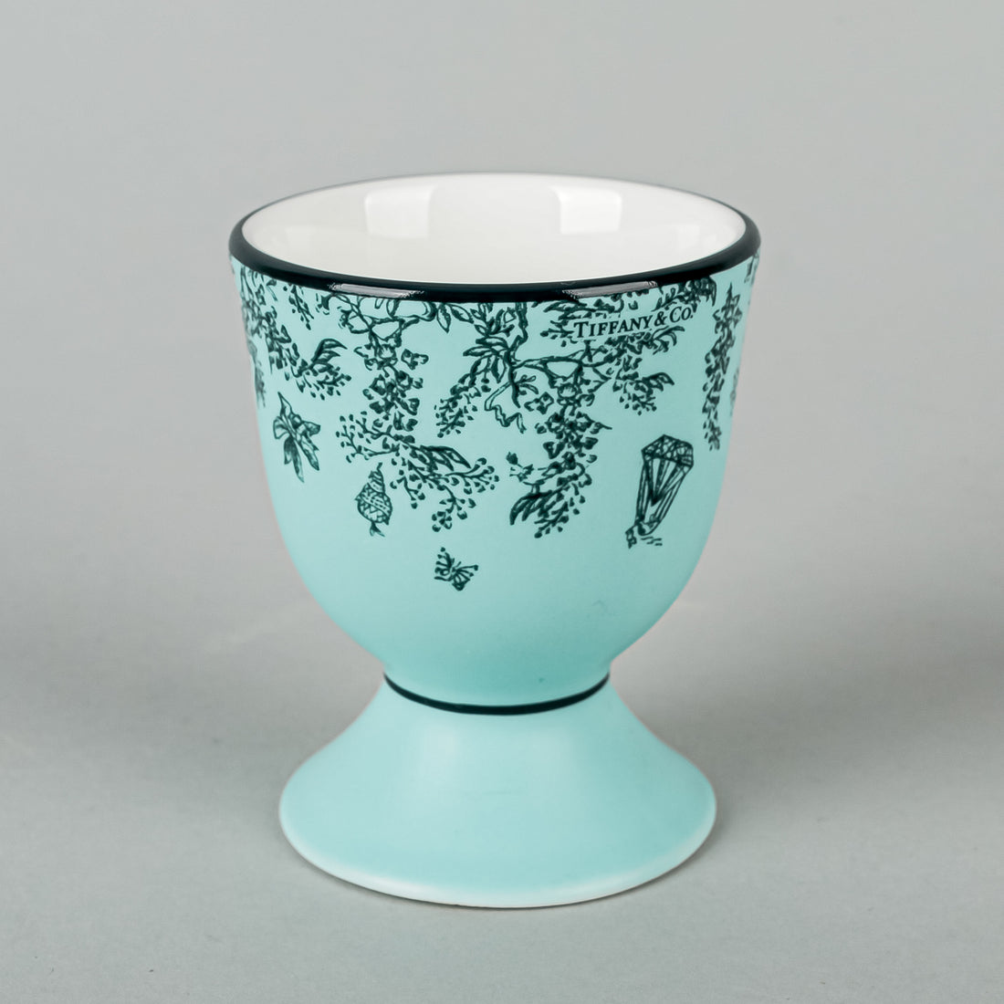 TIFFANY & CO  Blue Bone China Toile Egg Cup