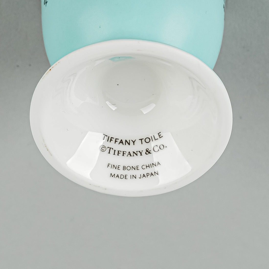 TIFFANY & CO  Blue Bone China Toile Egg Cup