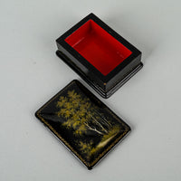Russian Lacquer Lidded Box - Trees
