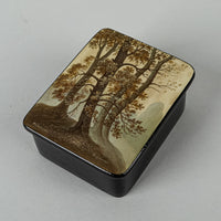 Russian Lacquer Hinge Box - Trees