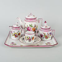 Vintage Hand Painted Vienna Porcelain Coffee Set - 9 Pieces