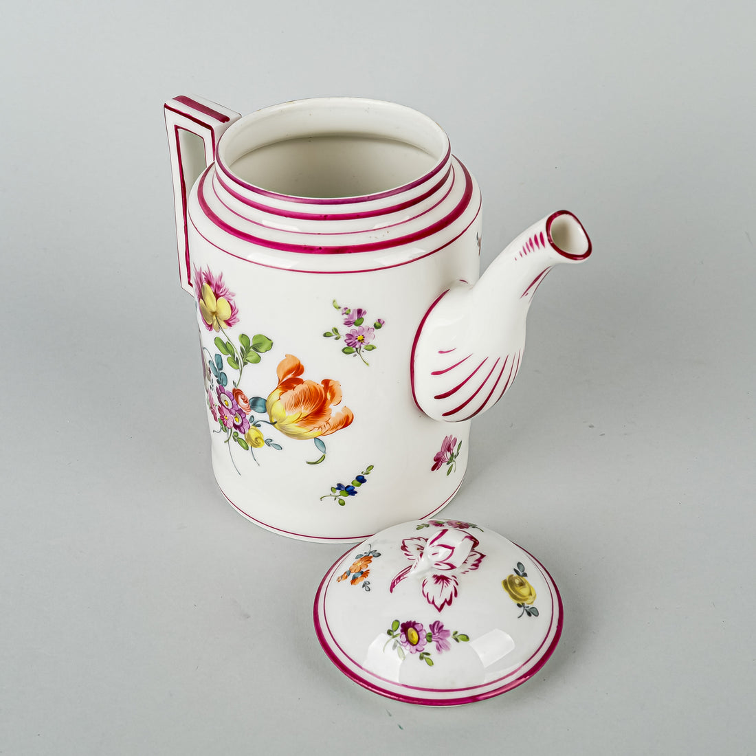 Vintage Hand Painted Vienna Porcelain Coffee Set - 9 Pieces