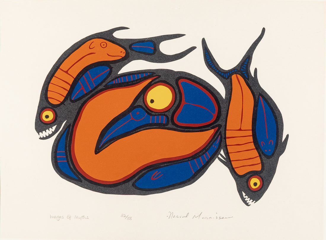 Norval Morrisseau (1931-2007) "Images of Myths" Silkscreen/Serigraph on paper