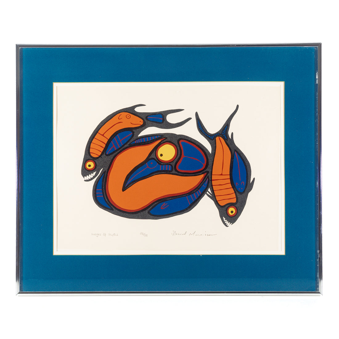 Norval Morrisseau (1931-2007) "Images of Myths" Silkscreen/Serigraph on paper