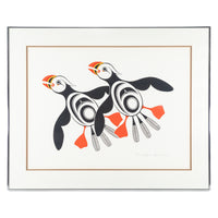 Beau Dick (Kingcome Inlet BC 1955-2017) "Puffins" Silkscreen/Serigraph on paper
