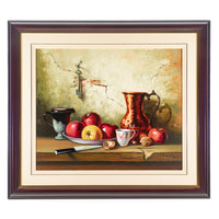C. Laskaris, Still Life With Fruit And Nuts - Oil on Canvas
