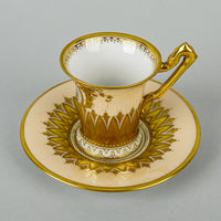 AMBROSIUS LAMM DRESDEN Empire Cup & Saucer - Lamballe