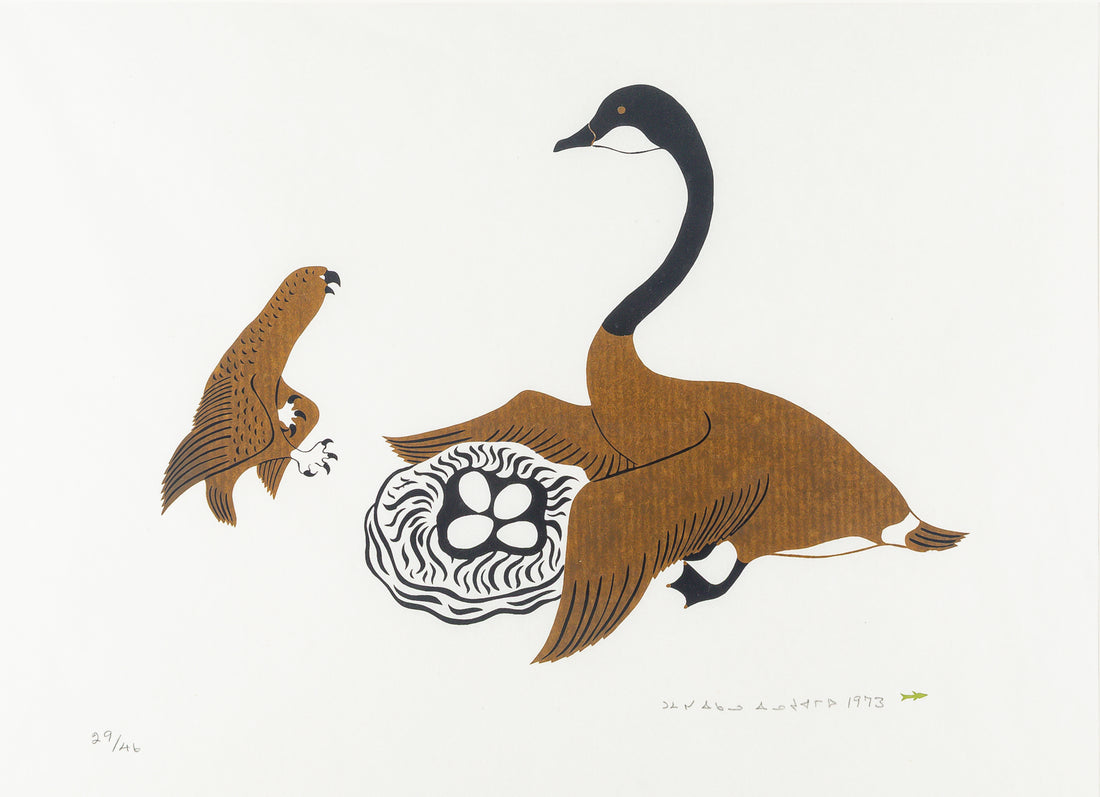 Thomasee Echalook (Nunavik 1935-2011) Goose Protecting Her Eggs