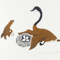 Thomasee Echalook (Nunavik 1935-2011) Goose Protecting Her Eggs