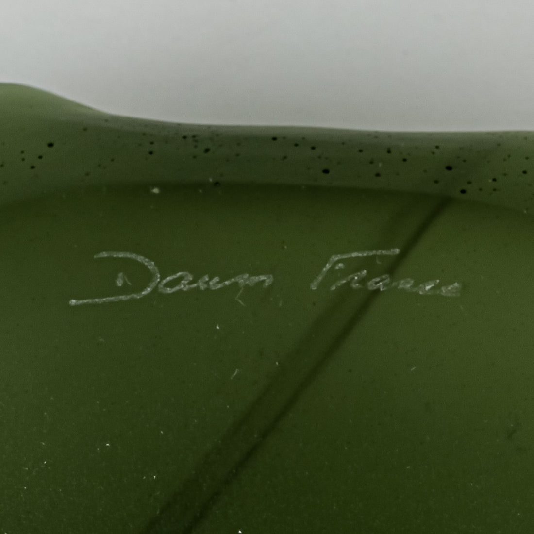 DAUM Pate De Verre Leaf Platter