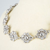 Sterling Silver Daisy Link Necklace