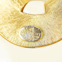 GIVENCHY Vintage Gold Plate Cream Resin Necklace