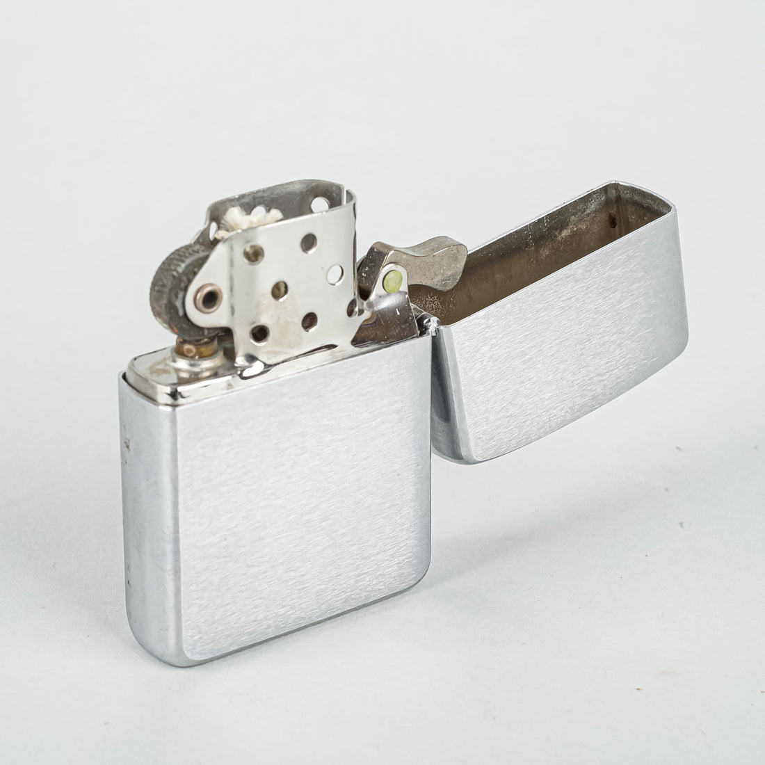 ZIPPO Vintage 1956 Silver Tone Esso Oil Drop Man Lighter