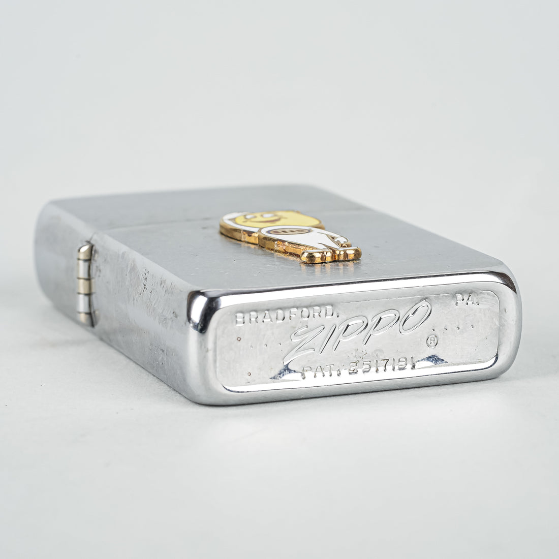 ZIPPO Vintage 1956 Silver Tone Esso Oil Drop Man Lighter