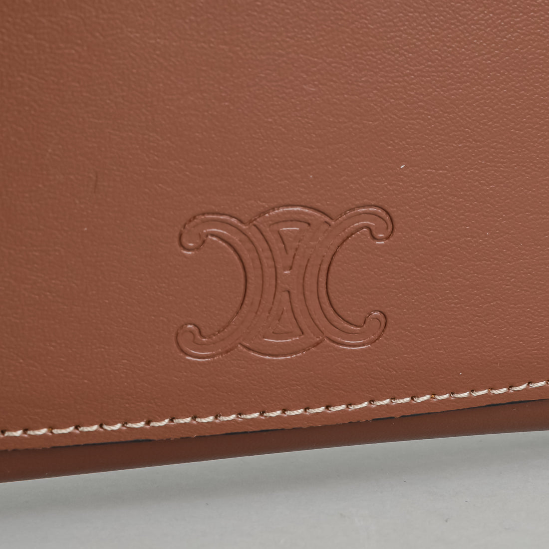 CELINE Tan Leather Sunglasses Wristlet