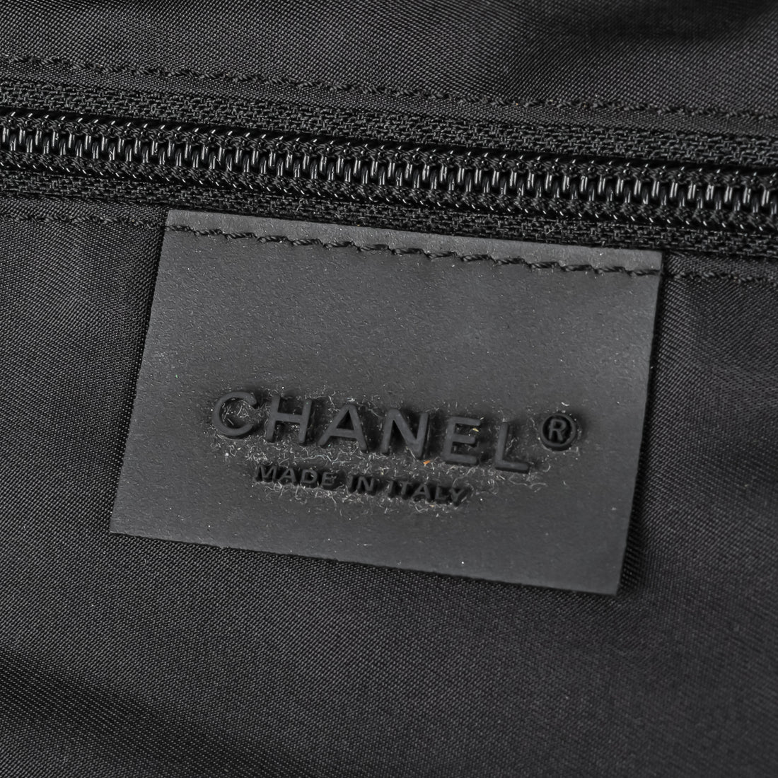 CHANEL 2004 Gray Black Canvas Sport Ligne Duffle Bag