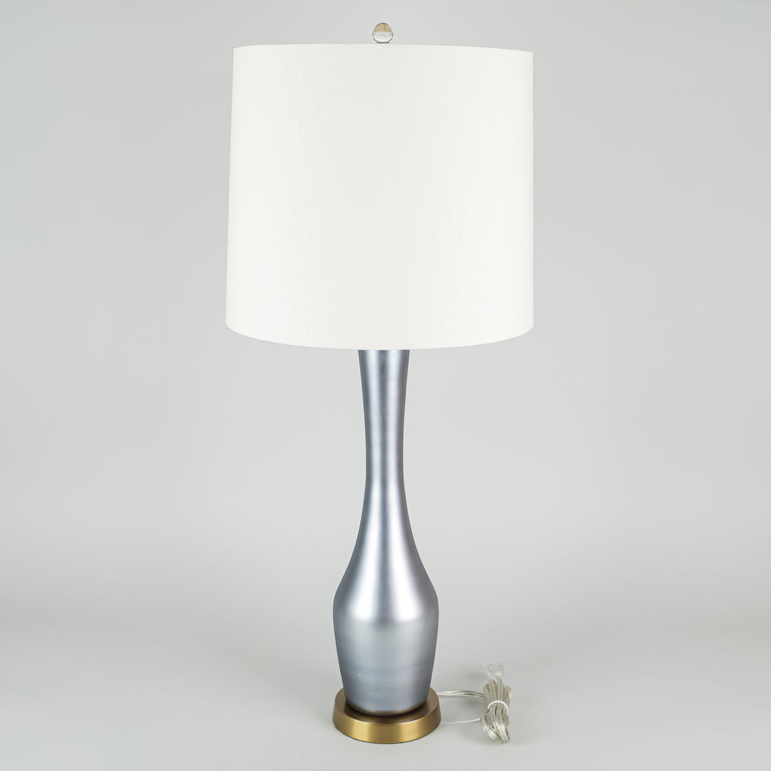 FLOW DECOR Roberts Blue Pearlescent Lamps w/Shade Set of 2