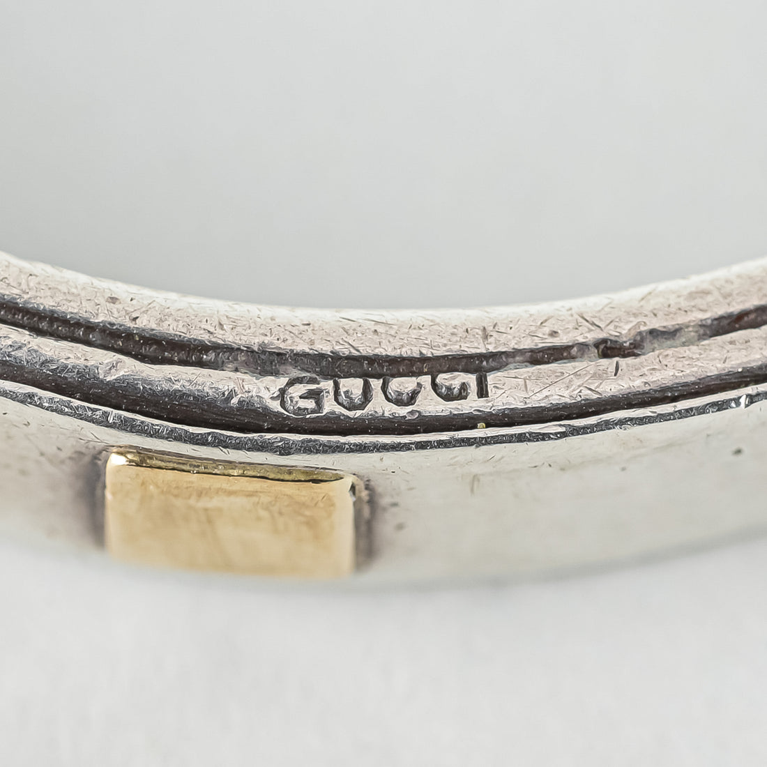GUCCI Vintage Sterling 18K Bangle Bracelet