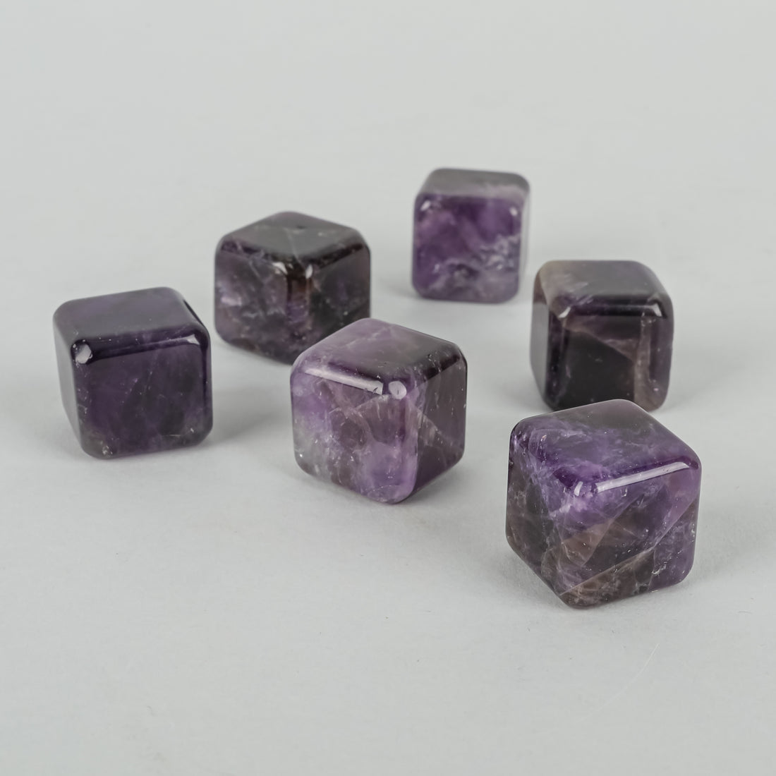 ANNA NEW YORK Set of 6 Square Amethyst Whiskey Coolers