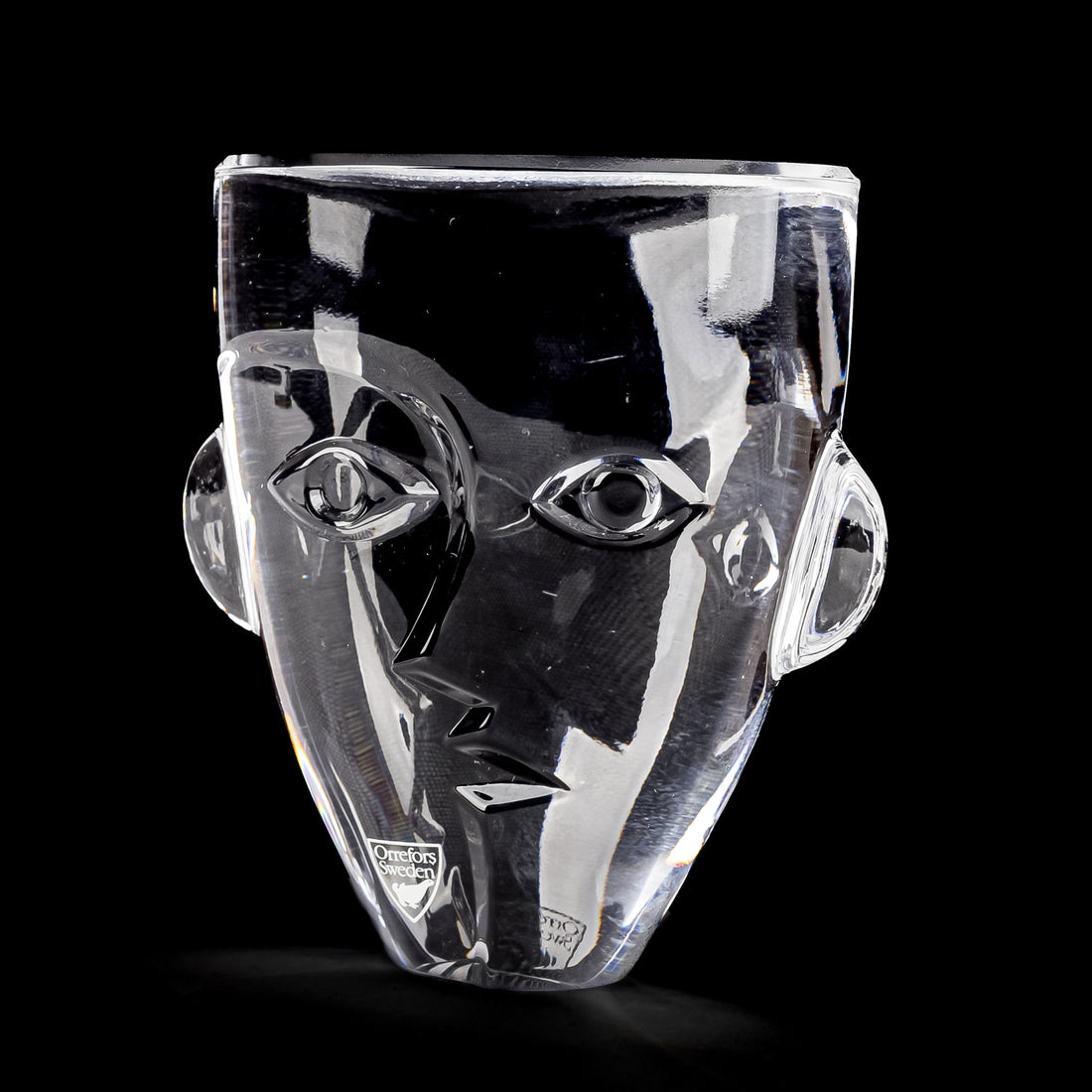 ORREFORS Martti Rytkonen Art Glass Paperweight - Ramses