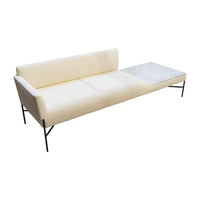 TACCHINI Chillout Sofa w/Ottoman Ivory Boucle