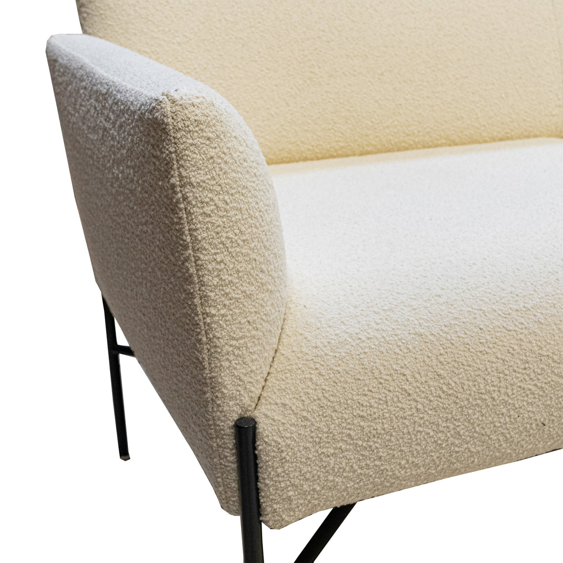 TACCHINI Chillout Sofa w/Ottoman Ivory Boucle