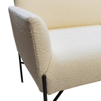 TACCHINI Chillout Sofa w/Ottoman Ivory Boucle