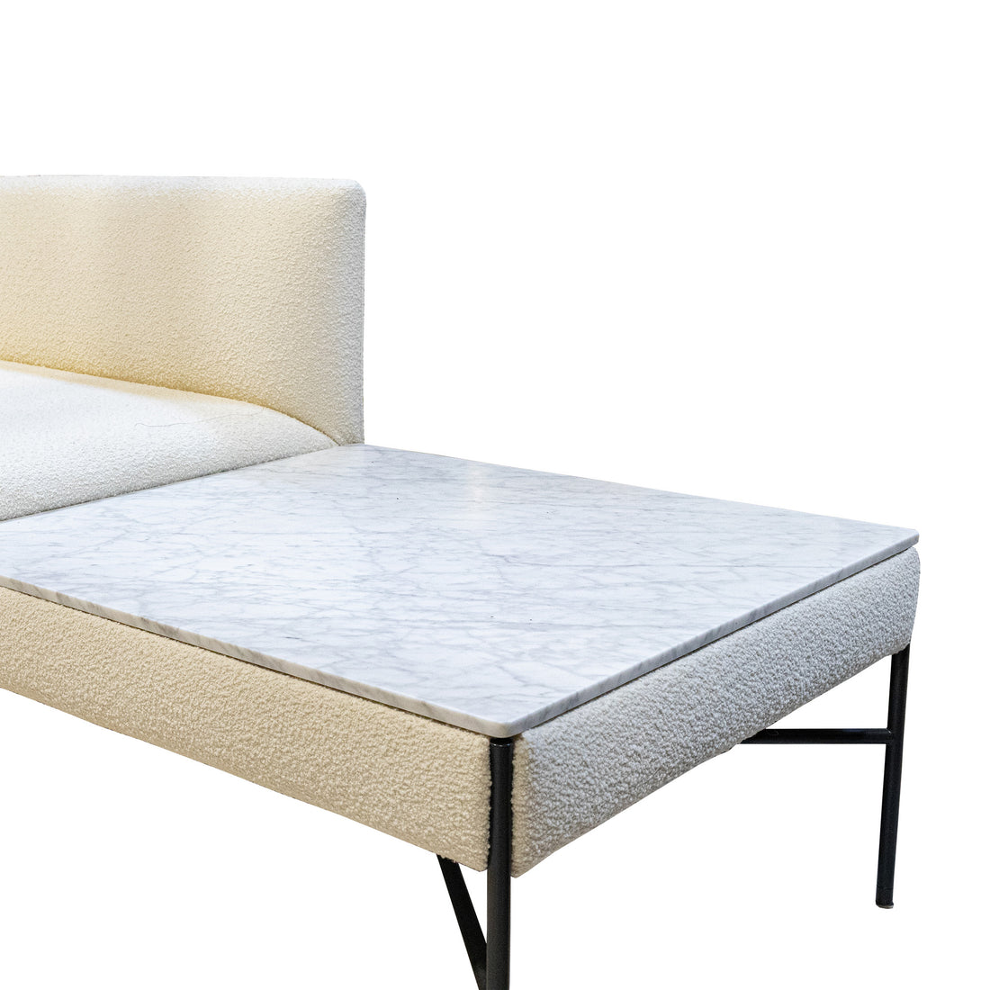 TACCHINI Chillout Sofa w/Ottoman Ivory Boucle