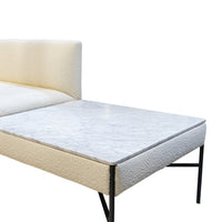 TACCHINI Chillout Sofa w/Ottoman Ivory Boucle