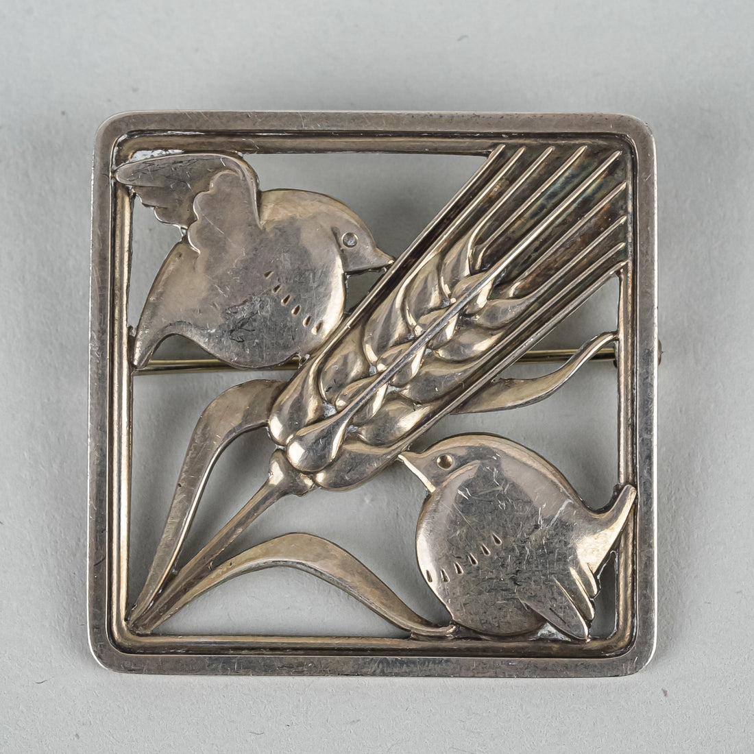 GEORG JENSEN #250 Bird/Wheat Brooch
