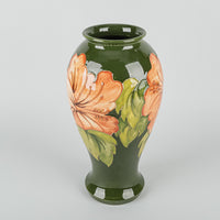 MOORCROFT Hibiscus Green Ground Vase