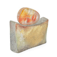 Sylvie Belanger (Canadian 1951-2020) Sand Cast Studio Glass "Sleeping Head"